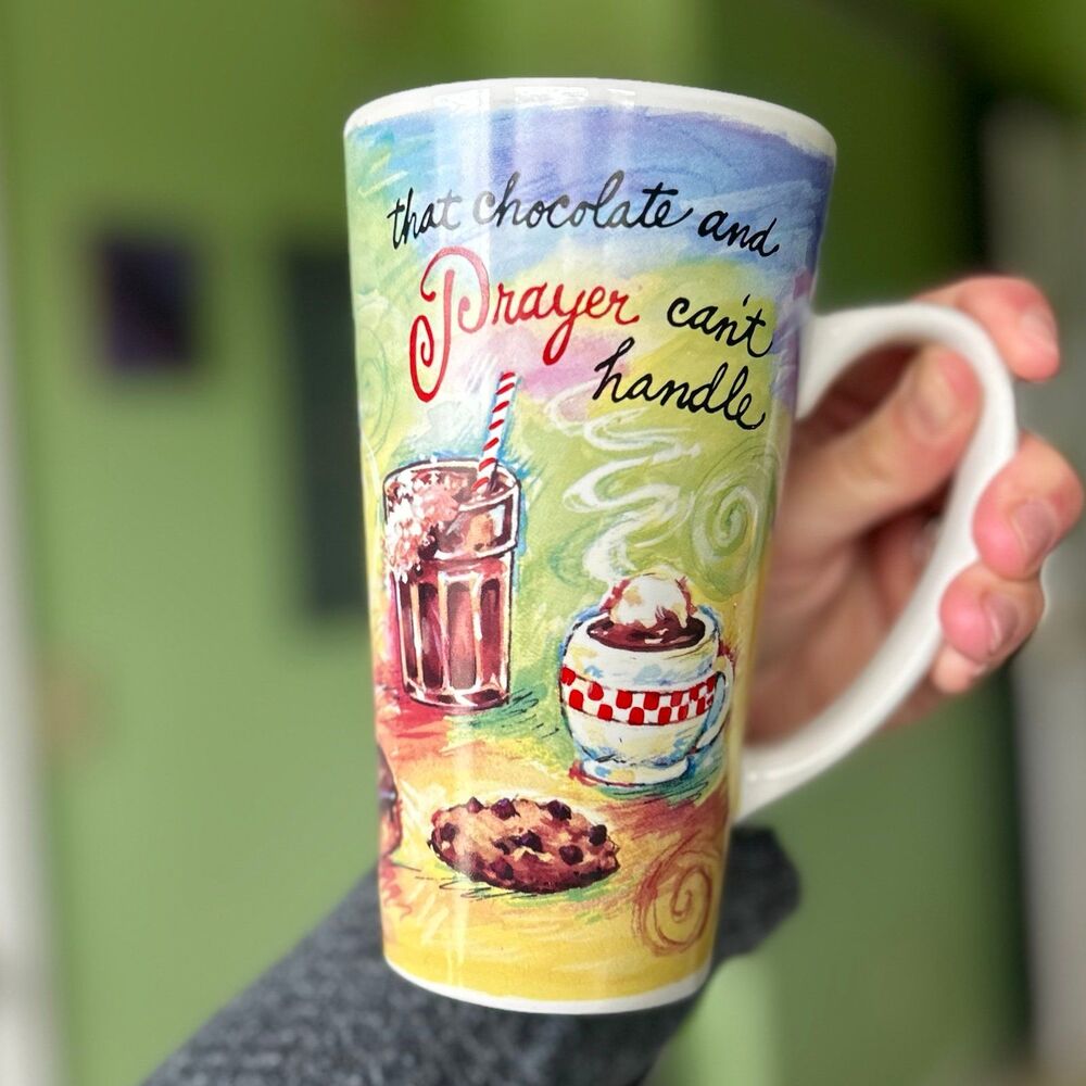 VTG Faith Based Desserts Sweets Silly Tall Kitchen Coffee Tea Mug - Picture 6 of 9